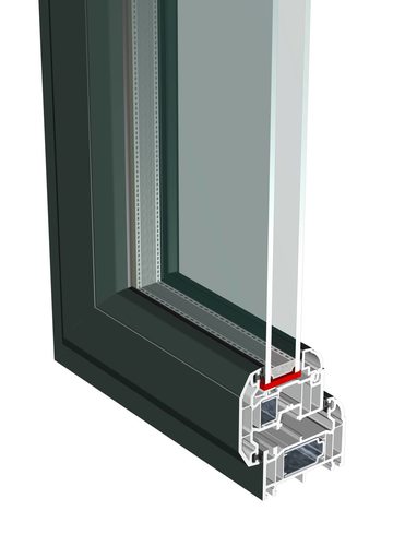 C70Gold double Seal Slim Sash Anthracite Grey